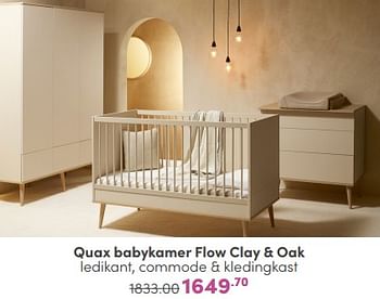 Promoties Quax babykamer flow clay + oak - Quax - Geldig van 21/04/2024 tot 27/04/2024 bij Baby & Tiener Megastore