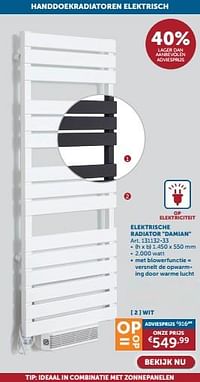 Elektrische radiator damian wit-Huismerk - Zelfbouwmarkt