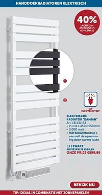Elektrische radiator damian zwart-Huismerk - Zelfbouwmarkt