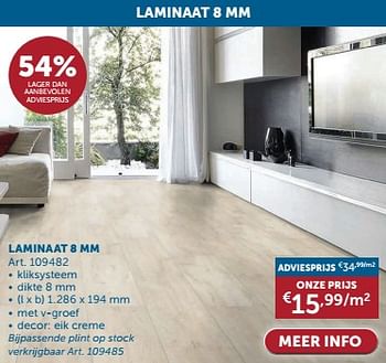 Promotions Laminaat - Produit maison - Zelfbouwmarkt - Valide de 23/04/2024 à 20/05/2024 chez Zelfbouwmarkt
