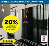 Verticale lamellen en rolgordijnen 20% lager dan aanbevolen adviesprijs-Huismerk - Zelfbouwmarkt