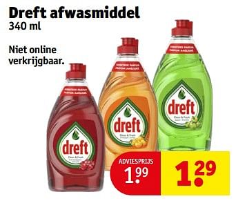 Promoties Dreft afwasmiddel - Dreft - Geldig van 23/04/2024 tot 28/04/2024 bij Kruidvat