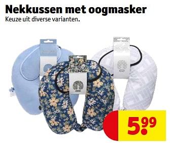 Promoties Nekkussen met oogmasker - Huismerk - Kruidvat - Geldig van 23/04/2024 tot 28/04/2024 bij Kruidvat