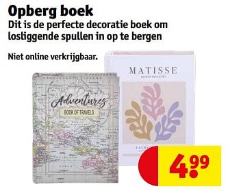 Promoties Opberg boek - Huismerk - Kruidvat - Geldig van 23/04/2024 tot 28/04/2024 bij Kruidvat