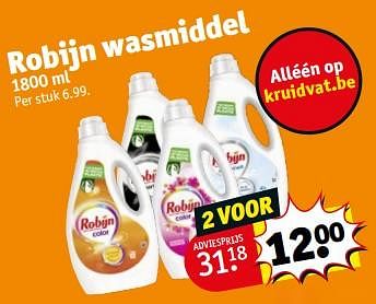 Promoties Robijn wasmiddel - Robijn - Geldig van 23/04/2024 tot 28/04/2024 bij Kruidvat