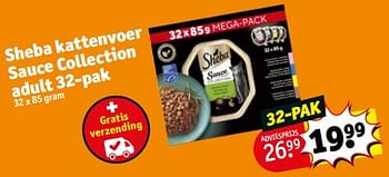 Promoties Sheba kattenvoer sauce collection adult - Sheba - Geldig van 23/04/2024 tot 28/04/2024 bij Kruidvat
