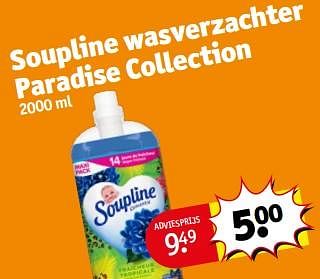 Promotions Soupline wasverzachter paradise collection - Soupline - Valide de 23/04/2024 à 28/04/2024 chez Kruidvat