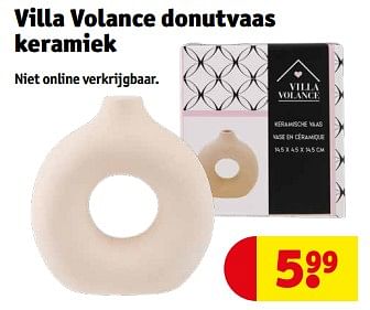 Promoties Villa volance donutvaas keramiek - Villa Volance - Geldig van 23/04/2024 tot 28/04/2024 bij Kruidvat