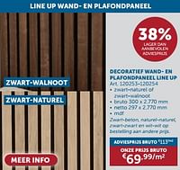 Promoties Decoratief wand- en plafondpaneel line up - Huismerk - Zelfbouwmarkt - Geldig van 23/04/2024 tot 20/05/2024 bij Zelfbouwmarkt