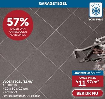 Promoties Vloertegel lena - Huismerk - Zelfbouwmarkt - Geldig van 23/04/2024 tot 20/05/2024 bij Zelfbouwmarkt