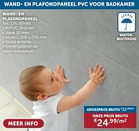 Promoties Wand- en plafondpaneel - Huismerk - Zelfbouwmarkt - Geldig van 23/04/2024 tot 20/05/2024 bij Zelfbouwmarkt