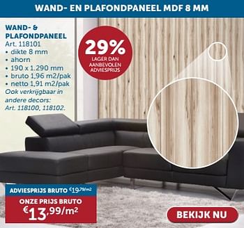 Promoties Wand- + plafondpaneel - Huismerk - Zelfbouwmarkt - Geldig van 23/04/2024 tot 20/05/2024 bij Zelfbouwmarkt