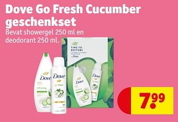 Promotions Dove go fresh cucumber geschenkset - Dove - Valide de 23/04/2024 à 28/04/2024 chez Kruidvat