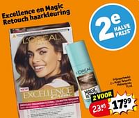 Promoties Haarkleuring magic retouch middenbruin - L'Oreal Paris - Geldig van 23/04/2024 tot 28/04/2024 bij Kruidvat