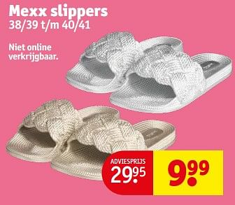Promotions Mexx slippers - Mexx - Valide de 23/04/2024 à 28/04/2024 chez Kruidvat