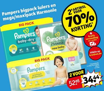 Promoties Baby-dry bigpack maat 6 - Pampers - Geldig van 23/04/2024 tot 28/04/2024 bij Kruidvat