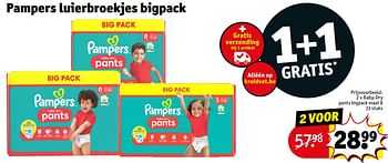 Promoties Baby-dry pants bigpack maat 8 - Pampers - Geldig van 23/04/2024 tot 28/04/2024 bij Kruidvat