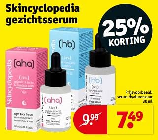 Promoties Serum hyaluronzuur - Skincyclopedia - Geldig van 23/04/2024 tot 28/04/2024 bij Kruidvat