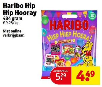 Promoties Haribo hip hip hooray - Haribo - Geldig van 23/04/2024 tot 28/04/2024 bij Kruidvat