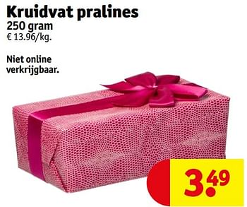 Promotions Kruidvat pralines - Produit maison - Kruidvat - Valide de 23/04/2024 à 28/04/2024 chez Kruidvat