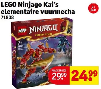 Promoties Lego ninjago kai’s elementaire vuurmecha 71808 - Lego - Geldig van 23/04/2024 tot 28/04/2024 bij Kruidvat