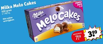 Promotions Milka melo cakes - Milka - Valide de 23/04/2024 à 28/04/2024 chez Kruidvat