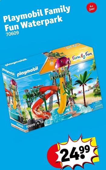Promoties Playmobil family fun waterpark 70609 - Playmobil - Geldig van 23/04/2024 tot 28/04/2024 bij Kruidvat