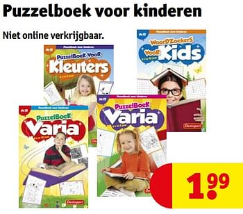 Promoties Puzzelboek voor kinderen - Huismerk - Kruidvat - Geldig van 23/04/2024 tot 28/04/2024 bij Kruidvat