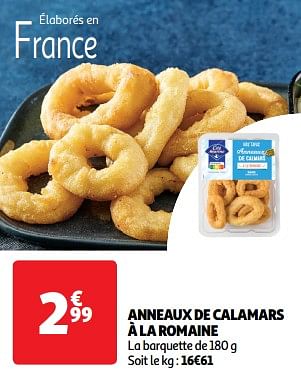 Promoties Anneaux de calamars à la romaine - Huismerk - Auchan - Geldig van 23/04/2024 tot 28/04/2024 bij Auchan