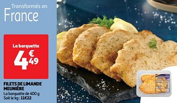 Promoties Filets de limande meunière - Huismerk - Auchan - Geldig van 23/04/2024 tot 28/04/2024 bij Auchan