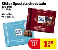 Ritter specials chocolade-Ritter Sport