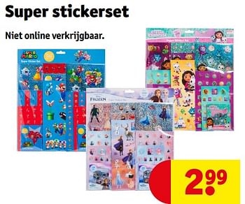 Promoties Super stickerset - Huismerk - Kruidvat - Geldig van 23/04/2024 tot 28/04/2024 bij Kruidvat