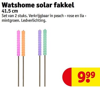 Promoties Watshome solar fakkel - Watshome - Geldig van 23/04/2024 tot 28/04/2024 bij Kruidvat