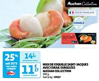 Noix de coquille saint-jacques avec corail surgelées auchan collection-Huismerk - Auchan