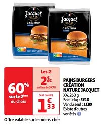 Pains burgers création nature jacquet-Jacquet
