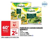 Promoties Purée délice 4 saveurs surgelée bonduelle - Bonduelle - Geldig van 23/04/2024 tot 28/04/2024 bij Auchan