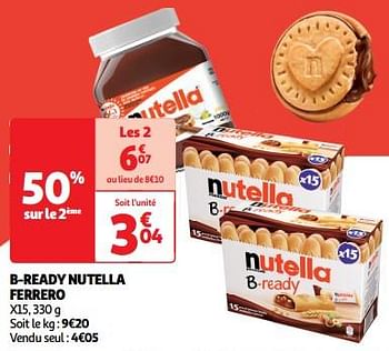 Promoties B-ready nutella ferrero - Nutella - Geldig van 23/04/2024 tot 28/04/2024 bij Auchan
