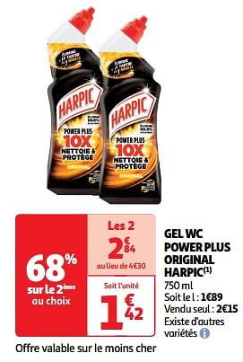 Promoties Gel wc power plus original harpic - Harpic - Geldig van 23/04/2024 tot 28/04/2024 bij Auchan
