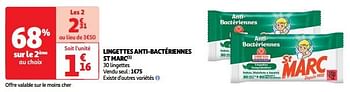 Promoties Lingettes anti-bactériennes st marc - St Marc - Geldig van 23/04/2024 tot 28/04/2024 bij Auchan