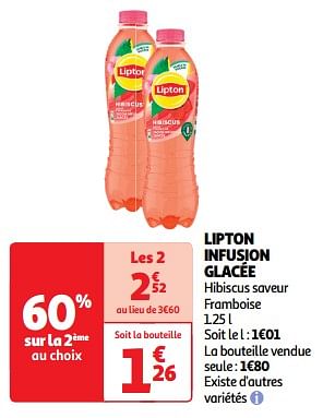 Promoties Lipton infusion glacée - Lipton - Geldig van 23/04/2024 tot 28/04/2024 bij Auchan