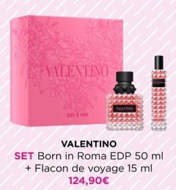 Promoties Valentino set born in roma edp + flacon de voyage - Valentino - Geldig van 22/04/2024 tot 28/04/2024 bij ICI PARIS XL
