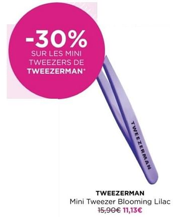 Promoties Tweezerman mini tweezer blooming lilac - Tweezerman - Geldig van 22/04/2024 tot 28/04/2024 bij ICI PARIS XL