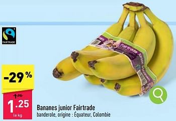 Promoties Bananes junior fairtrade - Huismerk - Aldi - Geldig van 29/04/2024 tot 05/05/2024 bij Aldi