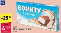 Promotions Barres glacées - Bounty - Valide de 04/05/2024 à 10/05/2024 chez Aldi