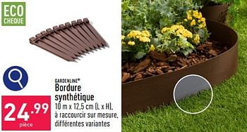 Promoties Bordure synthétique - Garden line - Geldig van 04/05/2024 tot 05/05/2024 bij Aldi