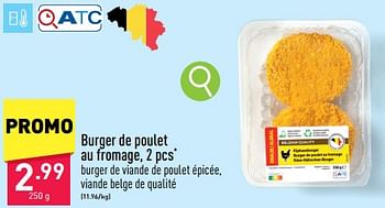 Promotions Burger de poulet au fromage - Produit maison - Aldi - Valide de 29/04/2024 à 05/05/2024 chez Aldi