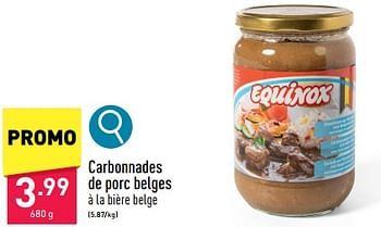 Promotions Carbonnades de porc belges - Produit maison - Aldi - Valide de 30/04/2024 à 05/05/2024 chez Aldi
