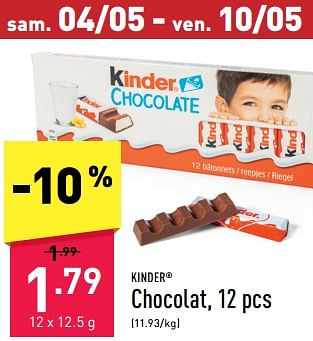 Promoties Chocolat - Kinder - Geldig van 29/04/2024 tot 05/05/2024 bij Aldi