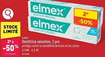 Promoties Dentifrice sensitive - Elmex - Geldig van 03/05/2024 tot 05/05/2024 bij Aldi