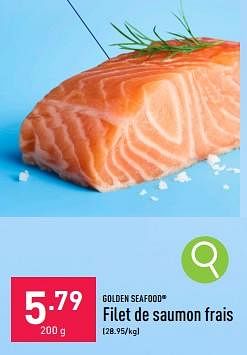 Promotions Filet de saumon frais - Produit maison - Aldi - Valide de 29/04/2024 à 05/05/2024 chez Aldi